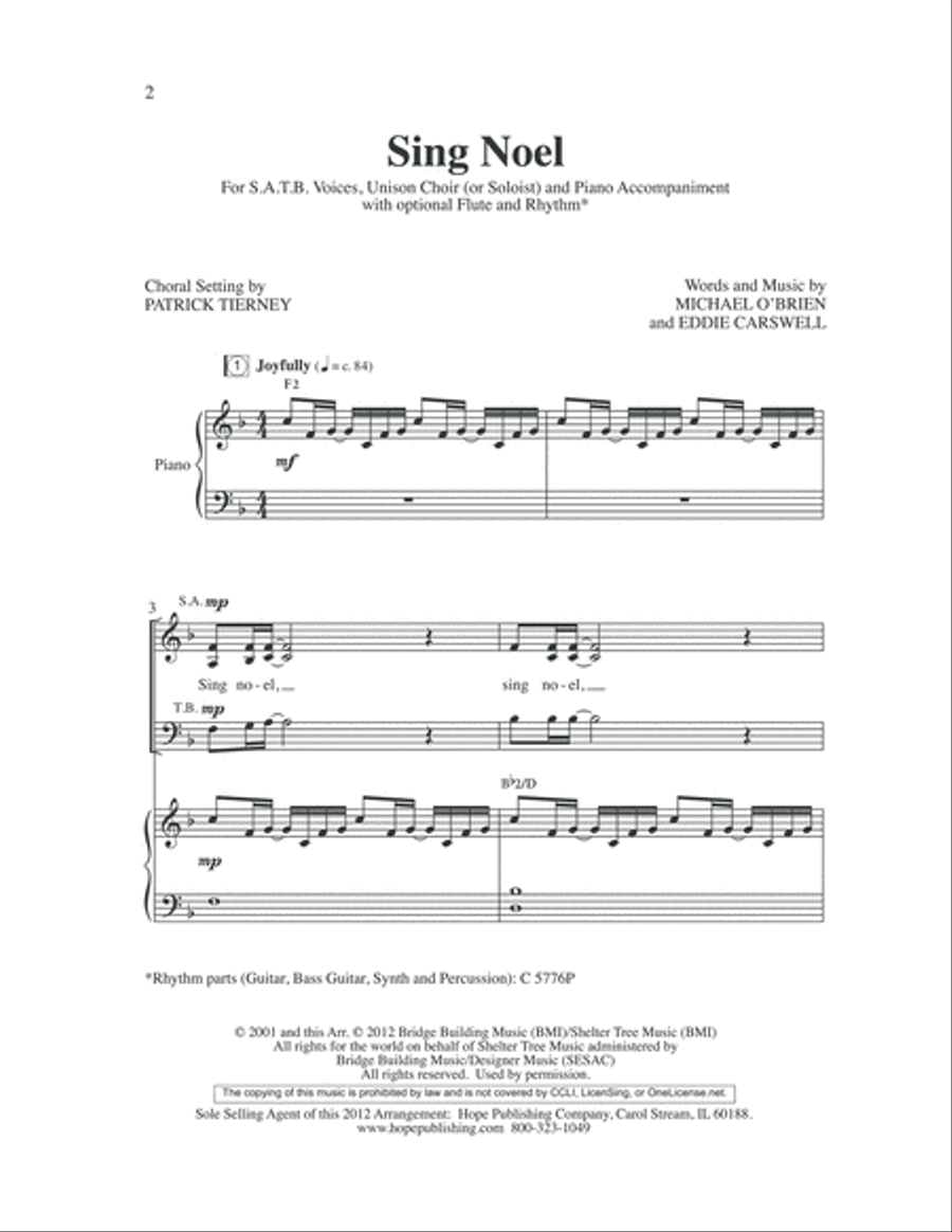 Sing Noel Sing Noel 4-Part scores gallery preview page 2