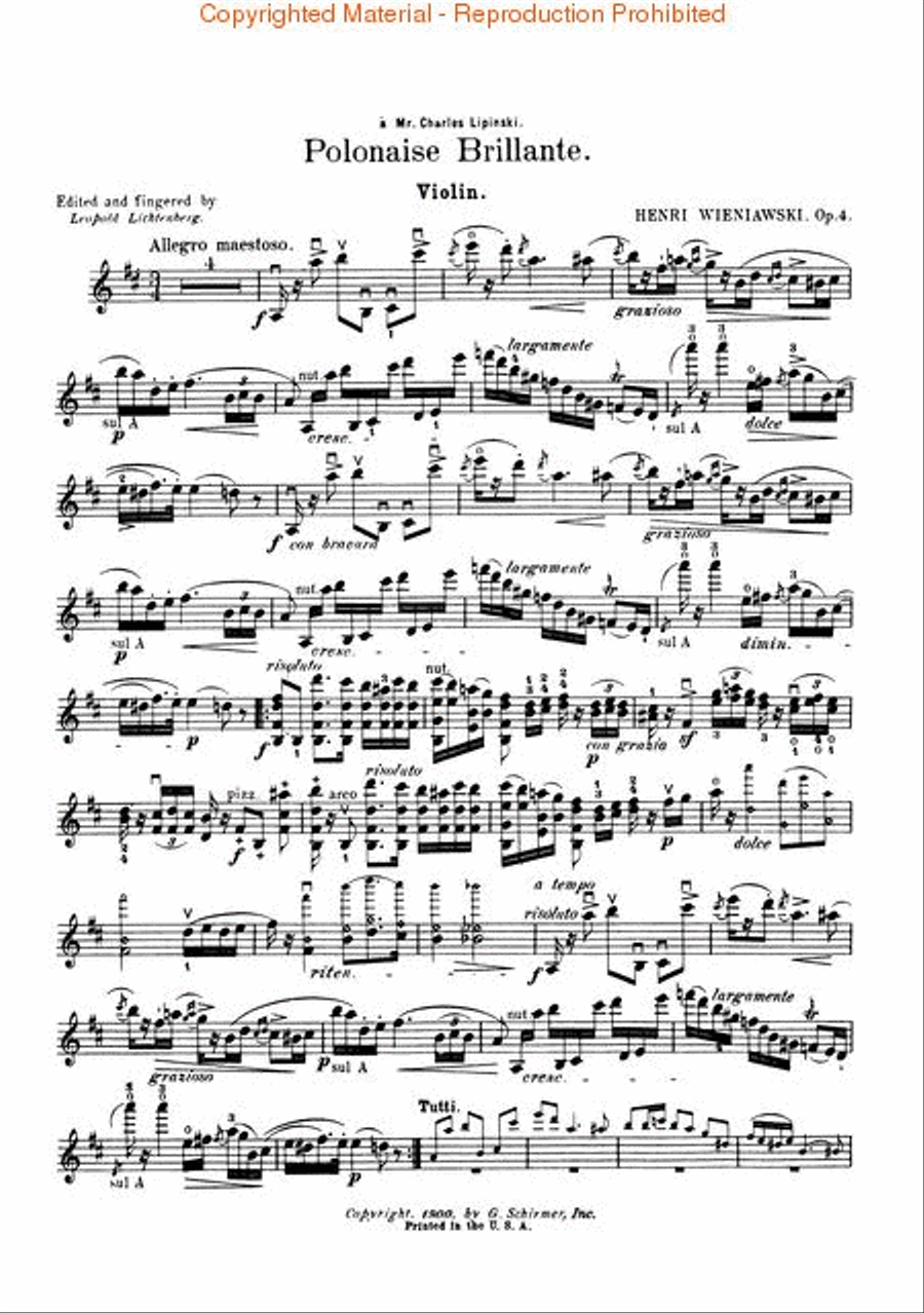 Polonaise Brillante, Op. 4 Violin Solo scores gallery preview page 4