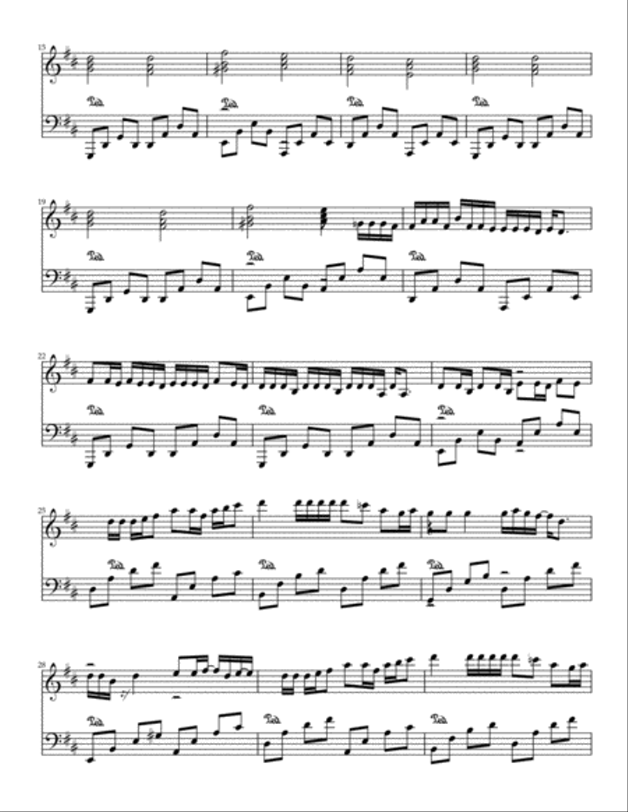 Bad Things Piano Solo scores gallery preview page 2