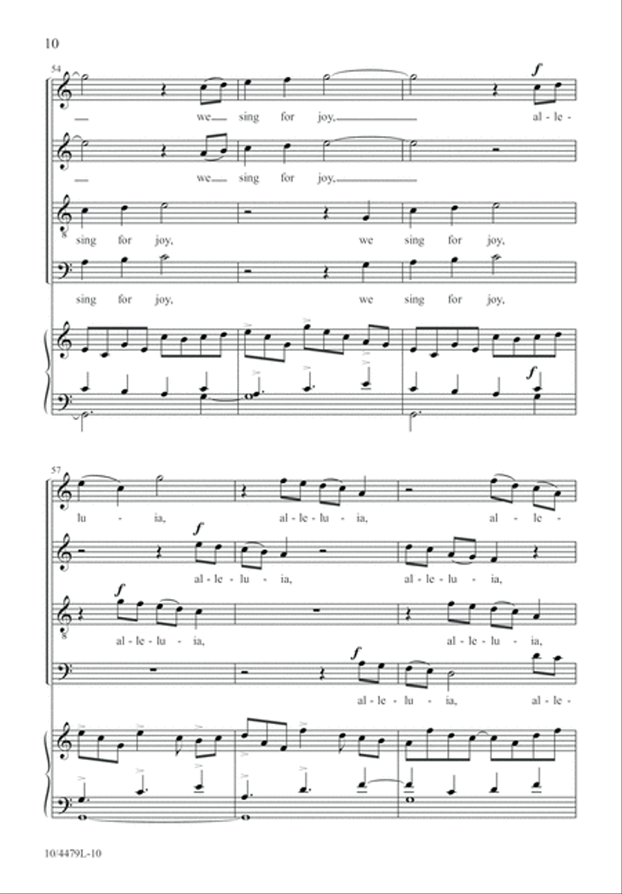 Sing for Joy, Alleluia! 4-Part scores gallery preview page 11