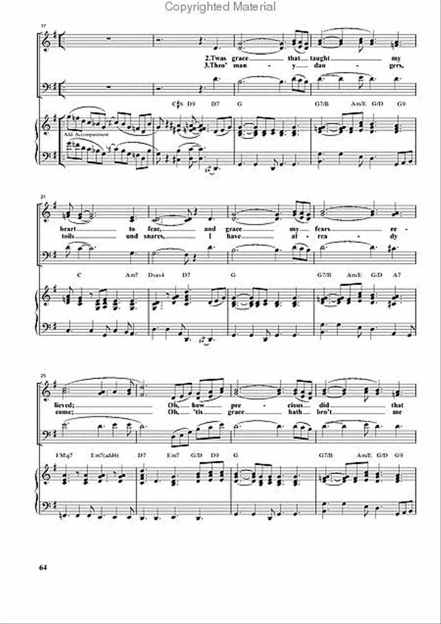Amazing Grace 3-Part scores gallery preview page 3