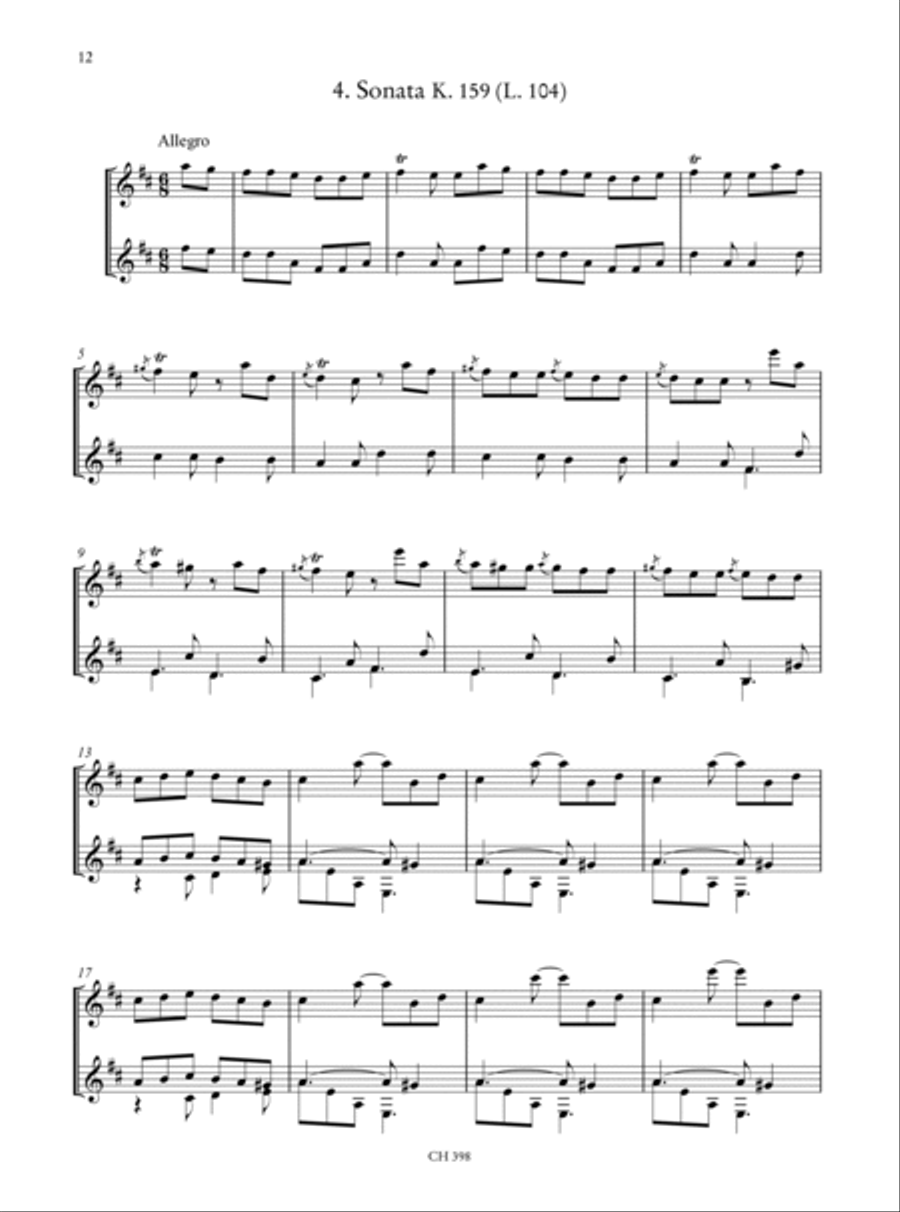 4 Sonatas (K. 9 - K. 432 - K. 466 - K. 159) for 2 Guitars Acoustic Guitar scores gallery preview page 5