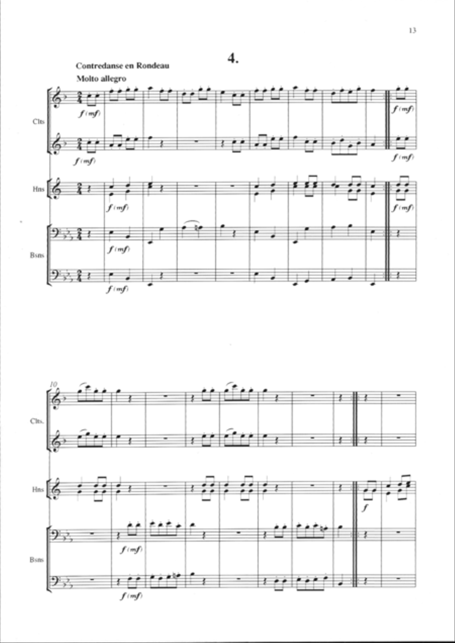 Mozart - Divertimento No. 8 K2i3 Bassoon scores gallery preview page 5