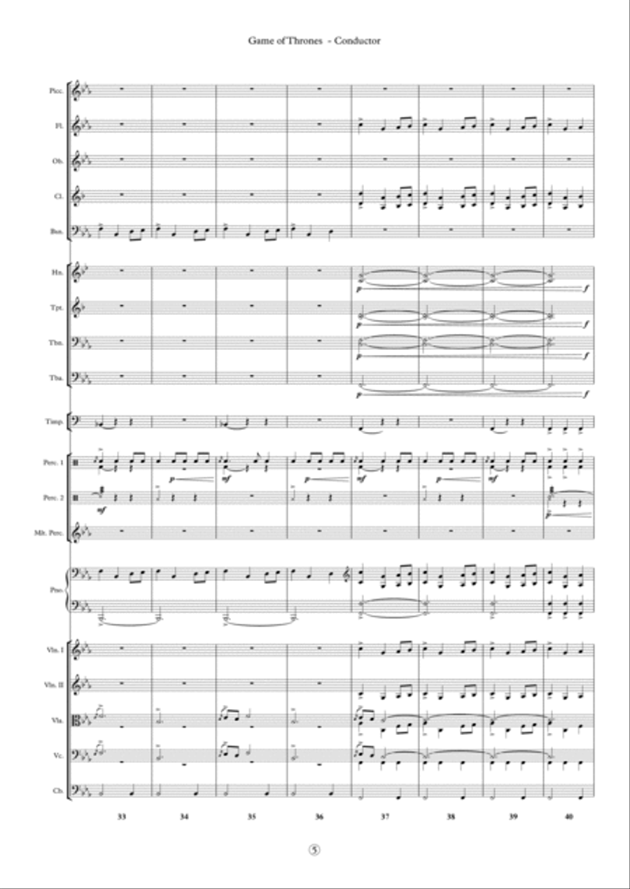 Game Of Thrones Full Orchestra scores gallery preview page 5