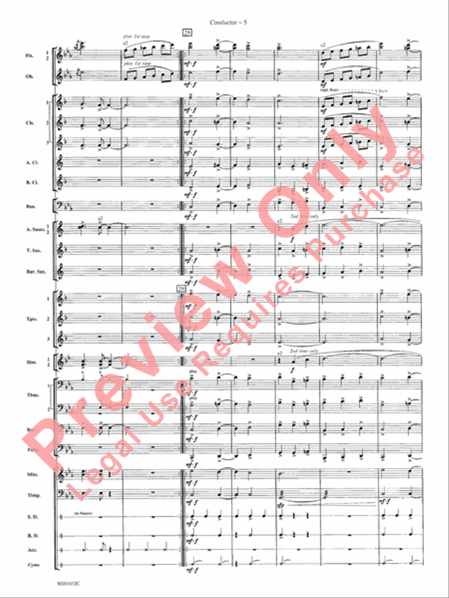 The Gathering of the Yeomen Concert Band scores gallery preview page 8