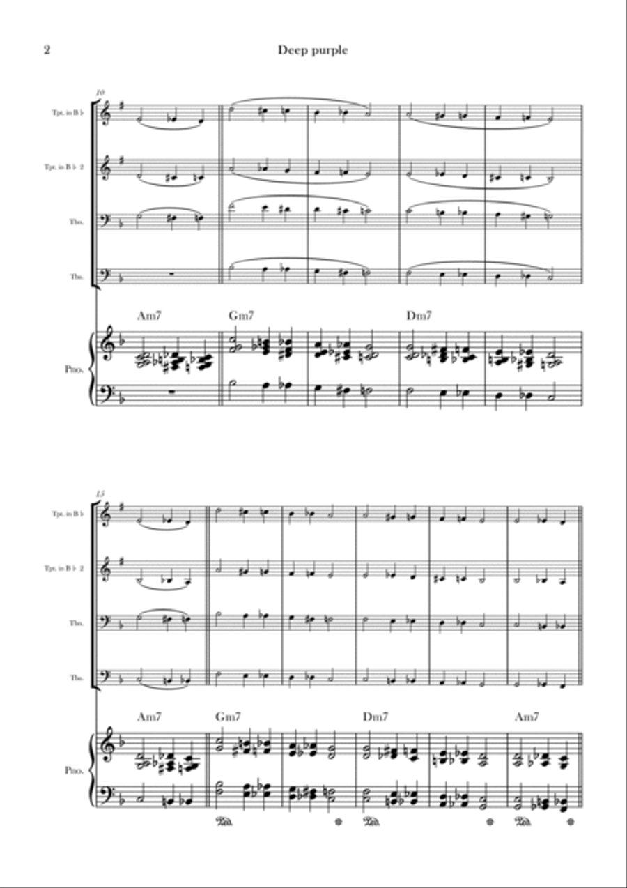 Deep Purple Deep Purple Brass Quartet scores gallery preview page 2