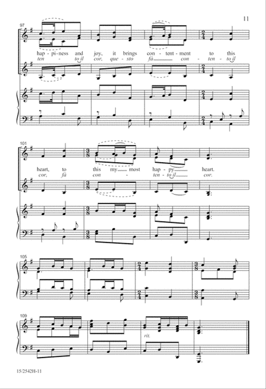 Bel Piacere (Such Pleasure) SSA scores gallery preview page 12
