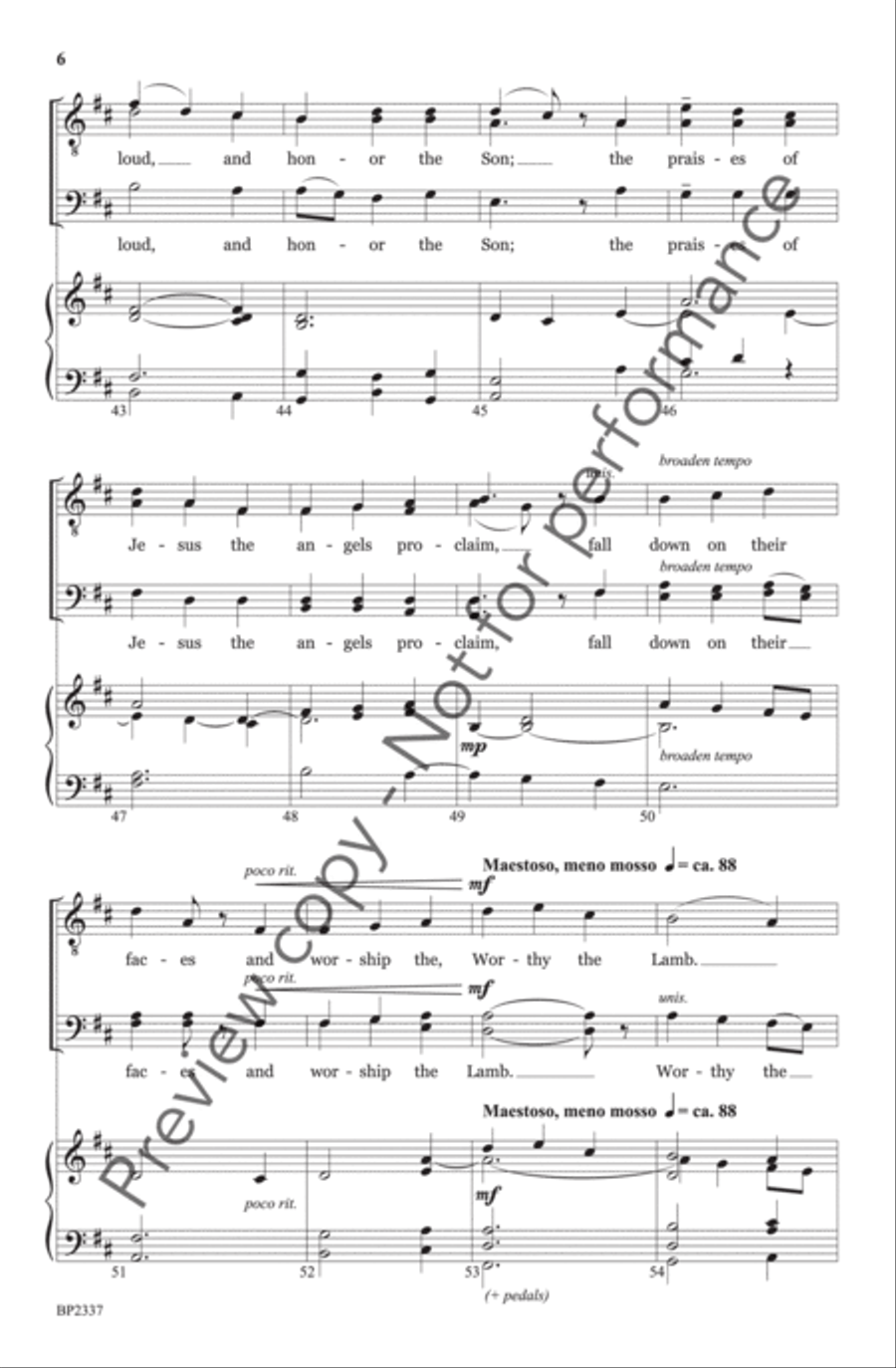To the Lamb on the Throne - TTBB To the Lamb on the Throne - TTBB TTBB scores gallery preview page 6