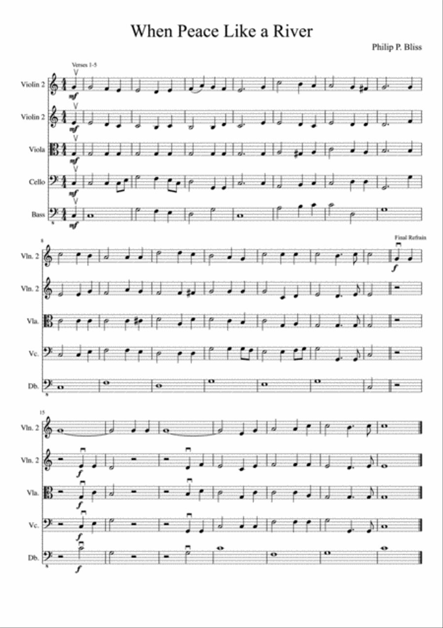 When Peace Like a River String Orchestra scores gallery preview page 2