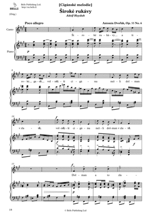 Book cover for Siroke rukavy, Op. 55 No. 6 (Original key. A Major)