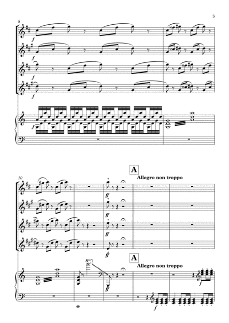 The Carnival of the Animals Small Ensemble scores gallery preview page 3