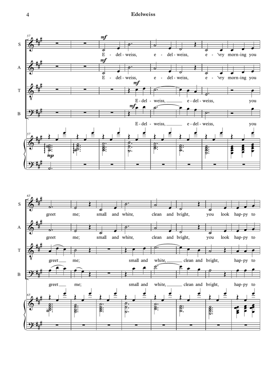Edelweiss 4-Part scores gallery preview page 4