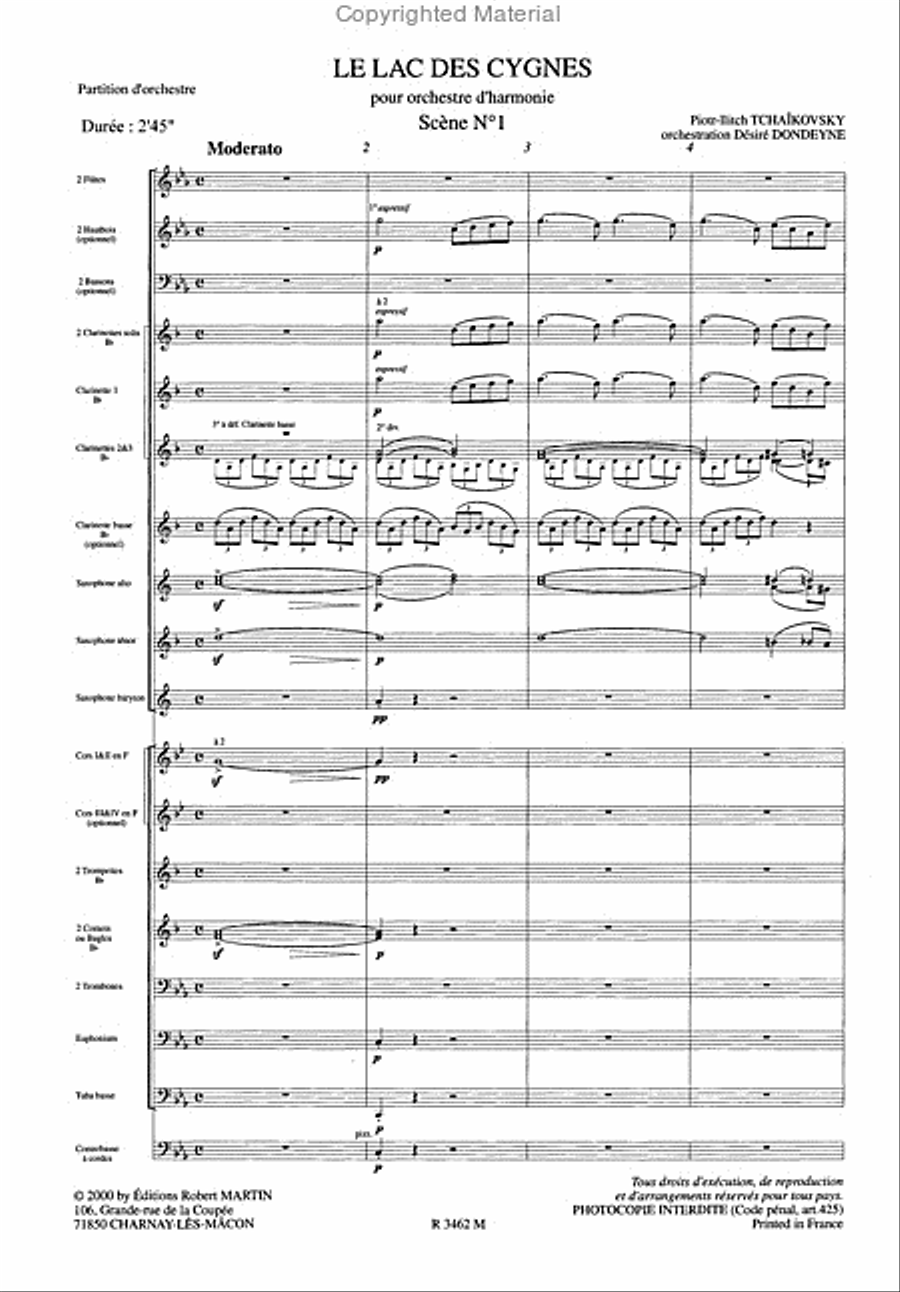 Lac des Cygnes (le) Concert Band scores gallery preview page 2