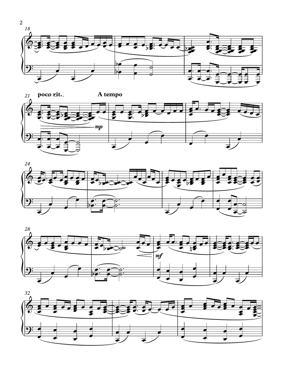 Fire And Rain Fire And Rain Piano Solo scores gallery preview page 2