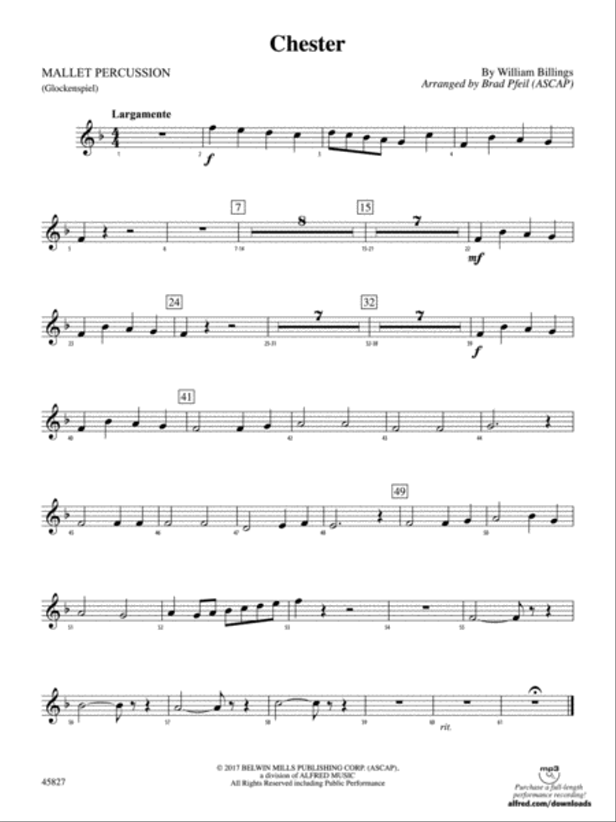 Chester: Mallets Chester: Mallets Full Orchestra scores gallery preview page 1