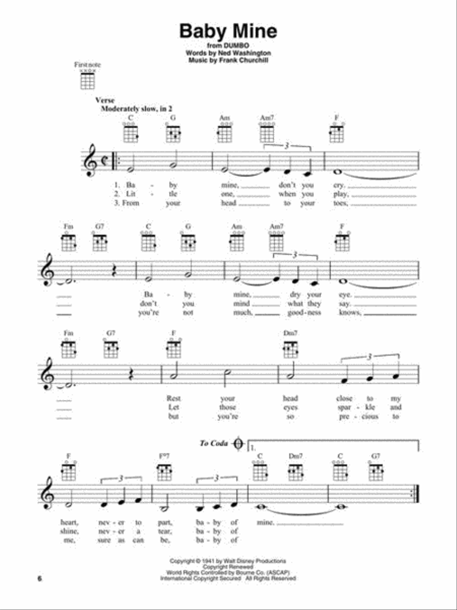 First 50 Disney Songs You Should Play on Ukulele Ukulele scores gallery preview page 7