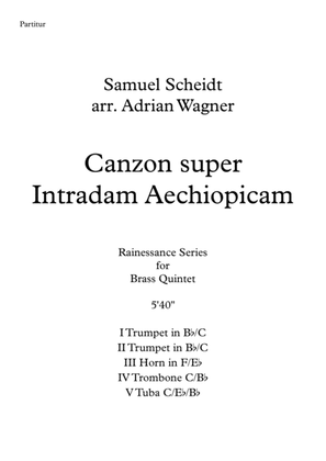 Book cover for Canzon super Intradam Aechiopicam (Samuel Scheidt) Brass Quintet arr. Adrian Wagner