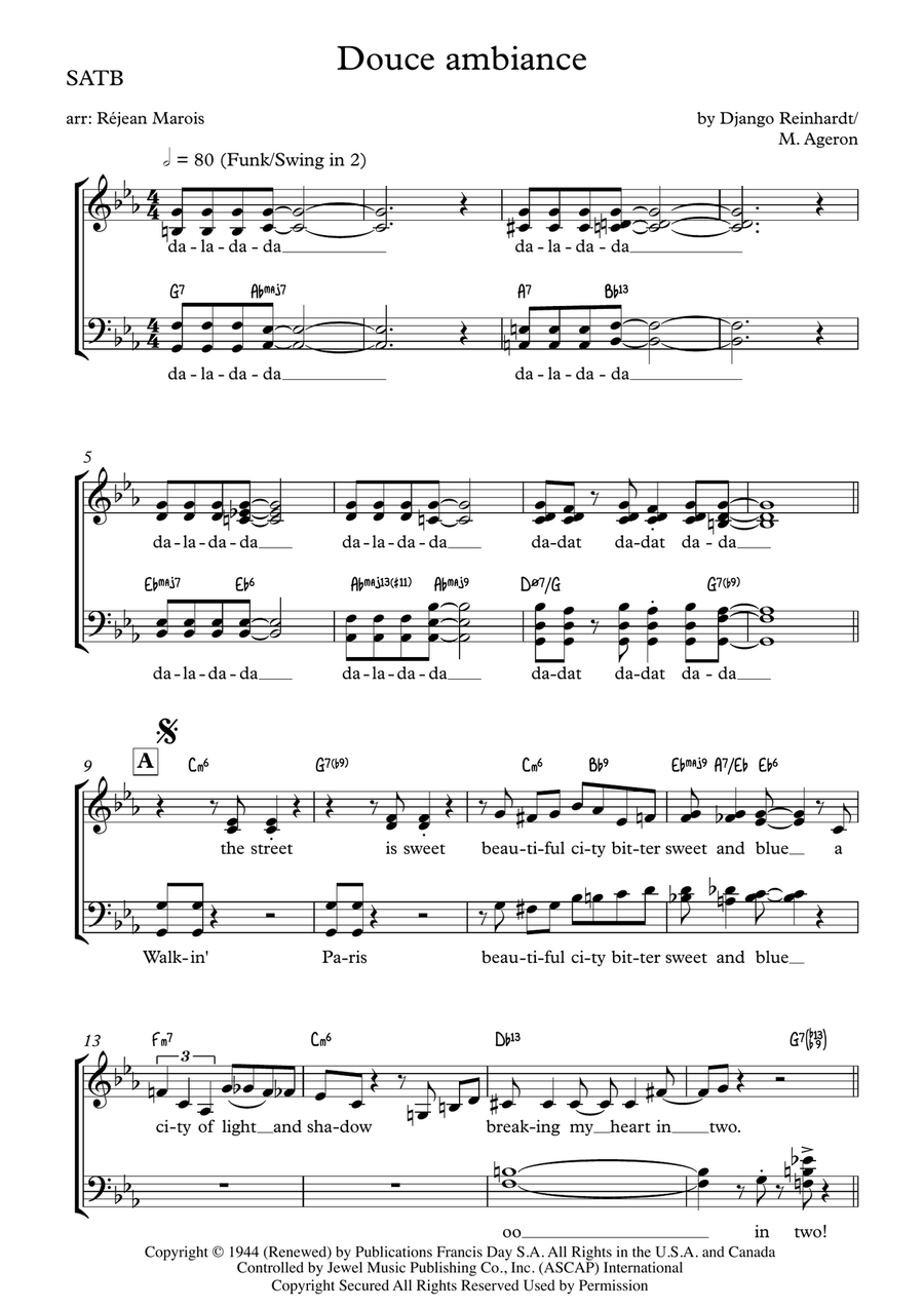 Douce Ambiance 4-Part scores gallery preview page 1