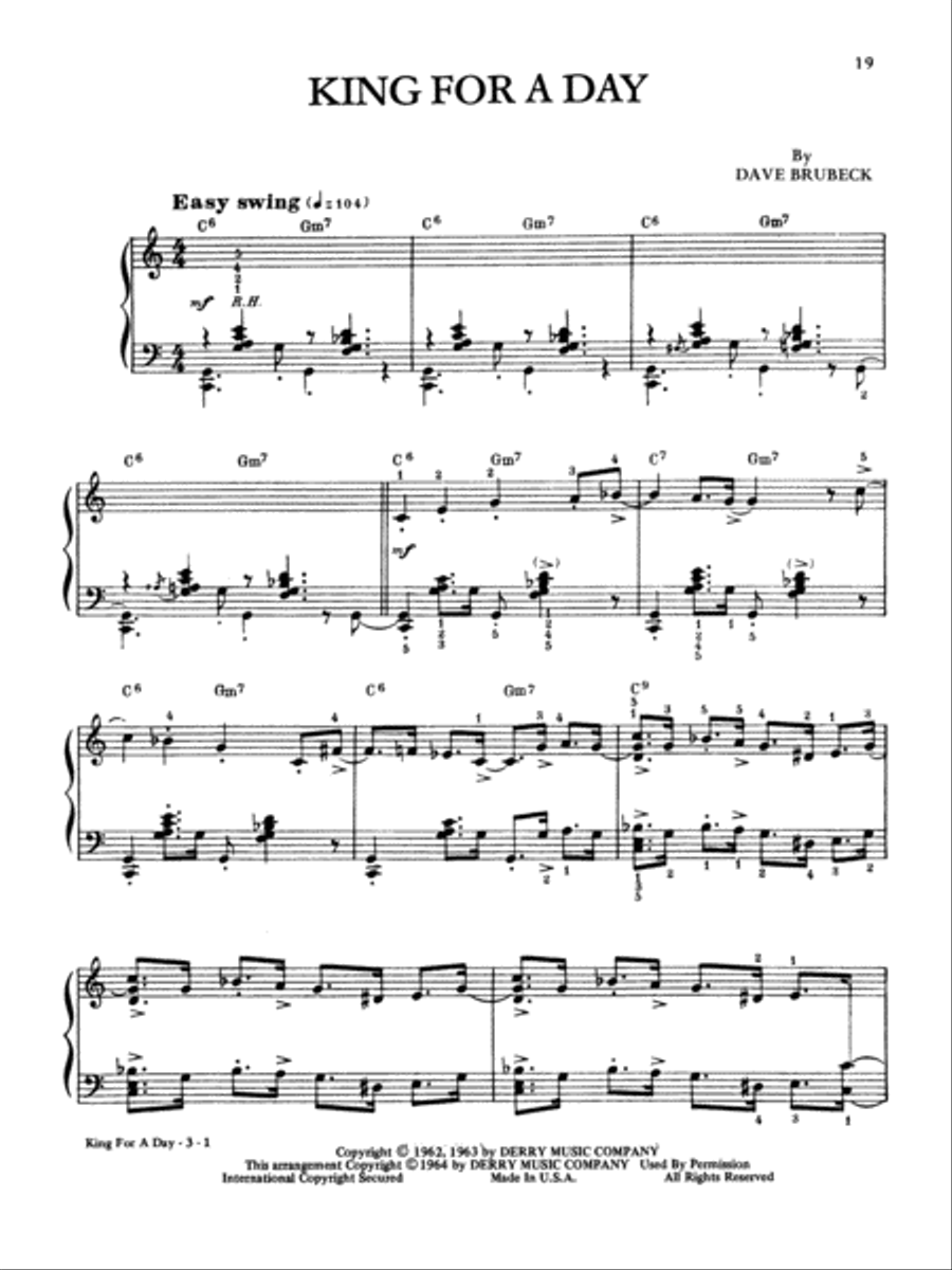 The Genius of Dave Brubeck, Book 1 Piano Solo scores gallery preview page 6