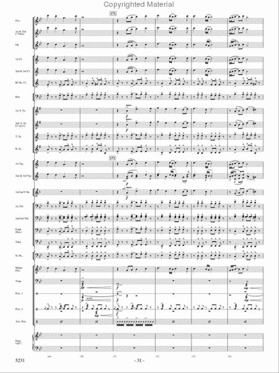 Pilatus: Mountain of Dragons Concert Band scores gallery preview page 29