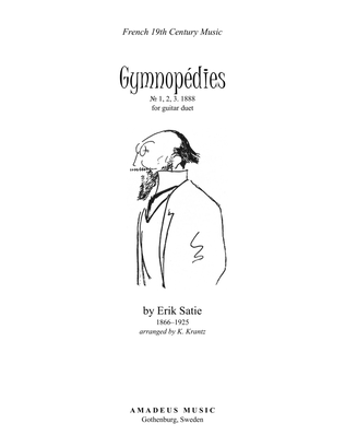 Book cover for Gymnopedie (1,2,3) for guitar duet