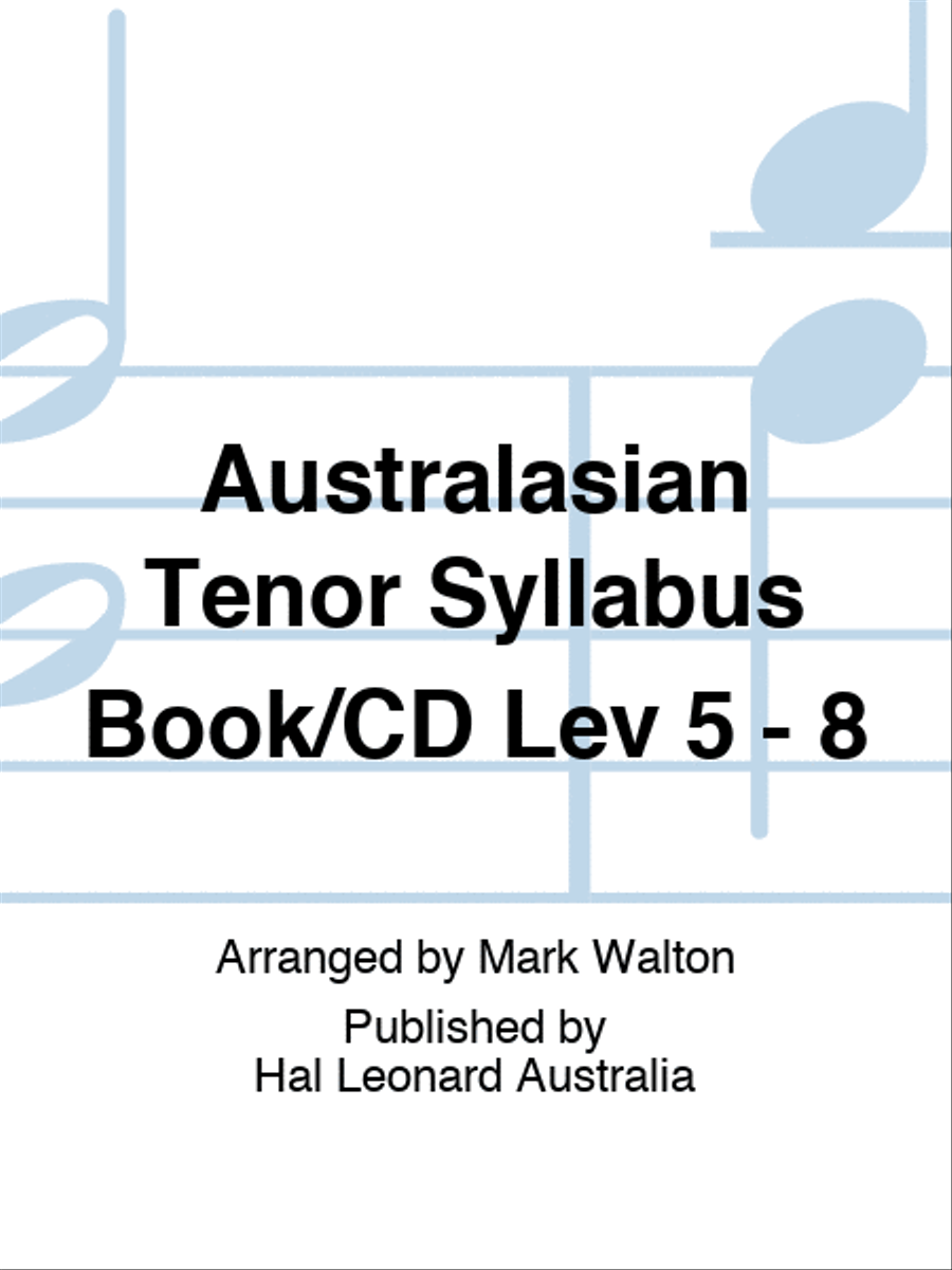 Australasian Tenor Syllabus Book/CD Lev 5 - 8
