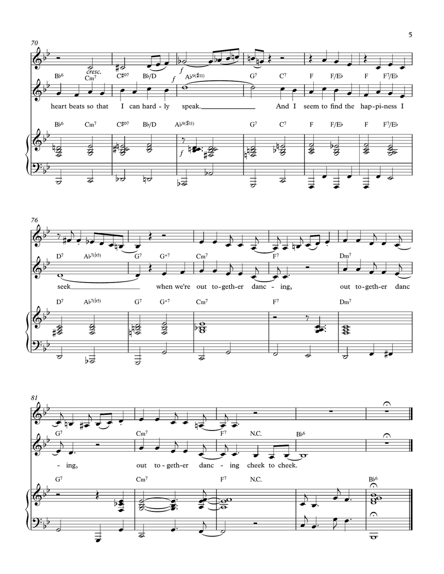 Cheek To Cheek Small Ensemble scores gallery preview page 5