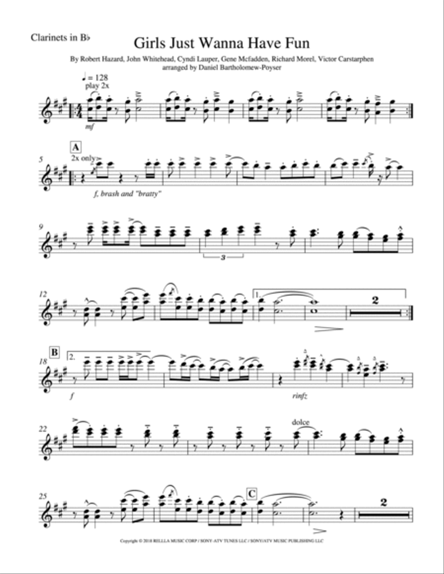 Girls Just Wanna Have Fun X Set Your Heart Full Orchestra scores gallery preview page 3