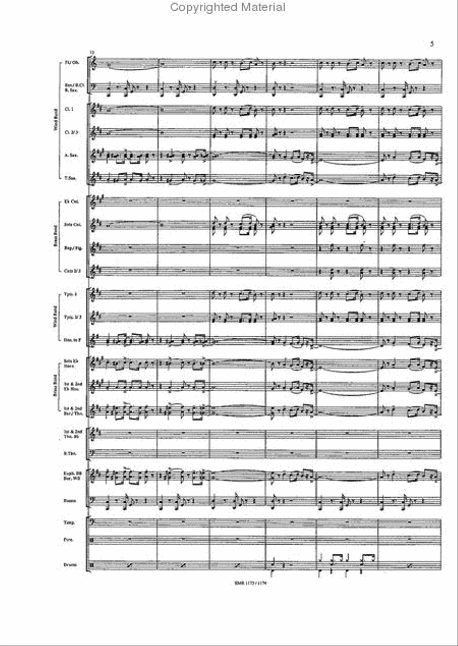 New York, New York Concert Band scores gallery preview page 5