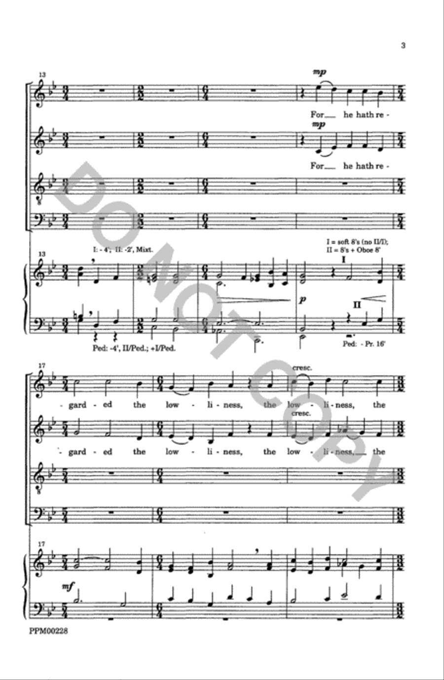 Evening Service for the Nativity Divisi scores gallery preview page 4