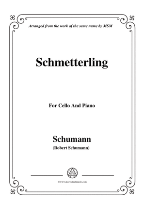 Book cover for Schumann-Schmetterling,Op.79,No.2,for Cello and Piano