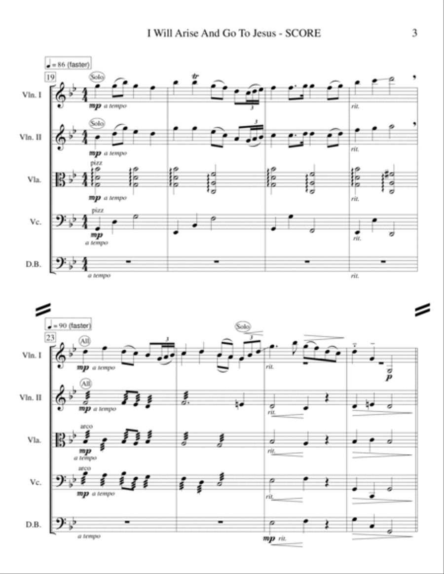 I Will Arise And Go To Jesus (String Orchestra) String Orchestra scores gallery preview page 4