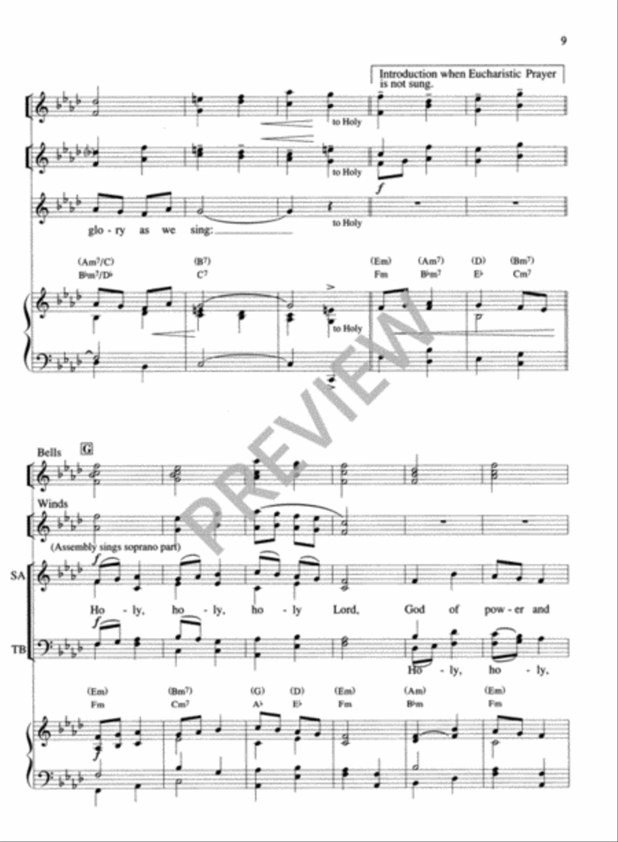 Eucharistic Prayer II - Full Score 4-Part scores gallery preview page 11