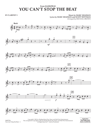 Book cover for You Can't Stop the Beat (from Hairspray) (arr. Michael Brown) - Bb Clarinet 1