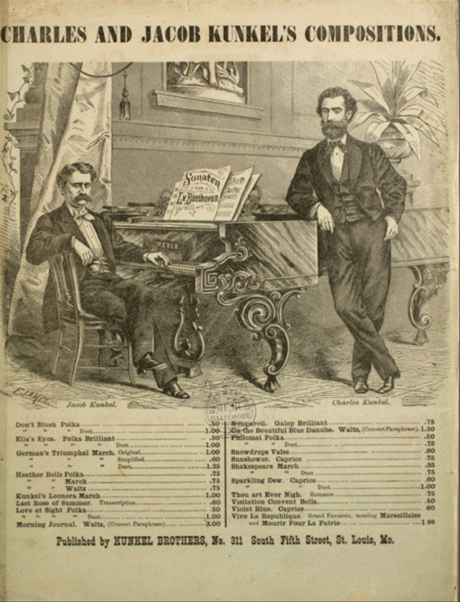 Charles and Jacob Kunkel's Compositions. Marche Triomphale Piano Solo scores gallery preview page 1