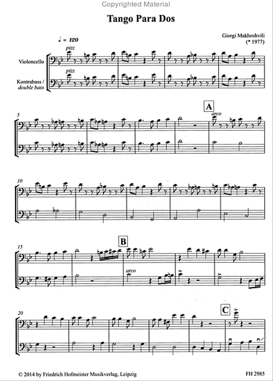 Tango meets Jazz Cello scores gallery preview page 2