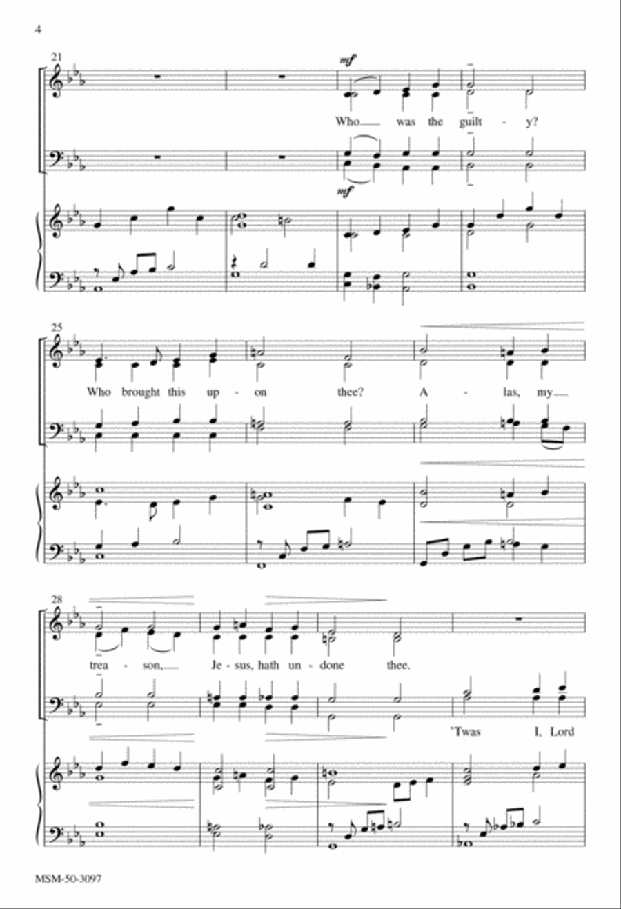 Ah, Holy Jesus 4-Part scores gallery preview page 3