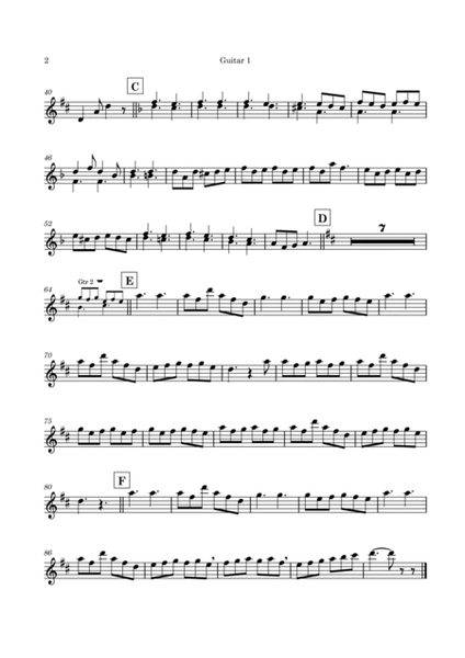 Oh Dear! What Can The Matter Be? - 3 Guitars or large ensemble by Traditional Large Ensemble - Digital Sheet Music