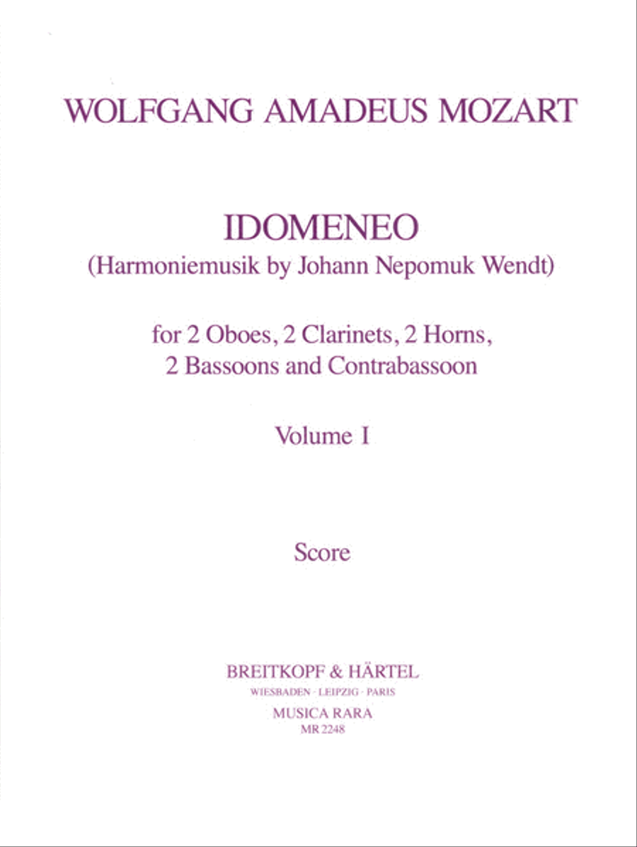 Idomeneo K. 366 Chamber Music scores gallery preview page 1
