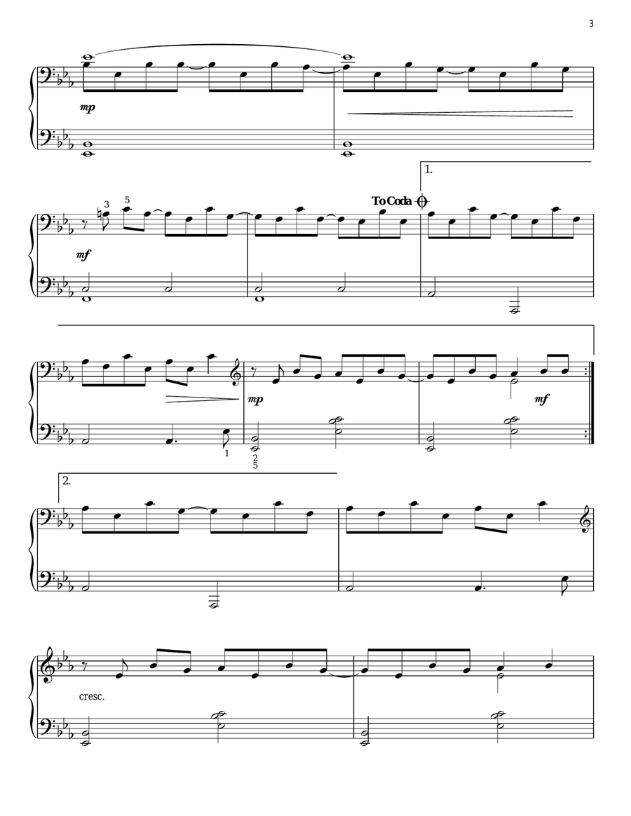 Wedding Song (There Is Love) Piano Solo scores gallery preview page 3