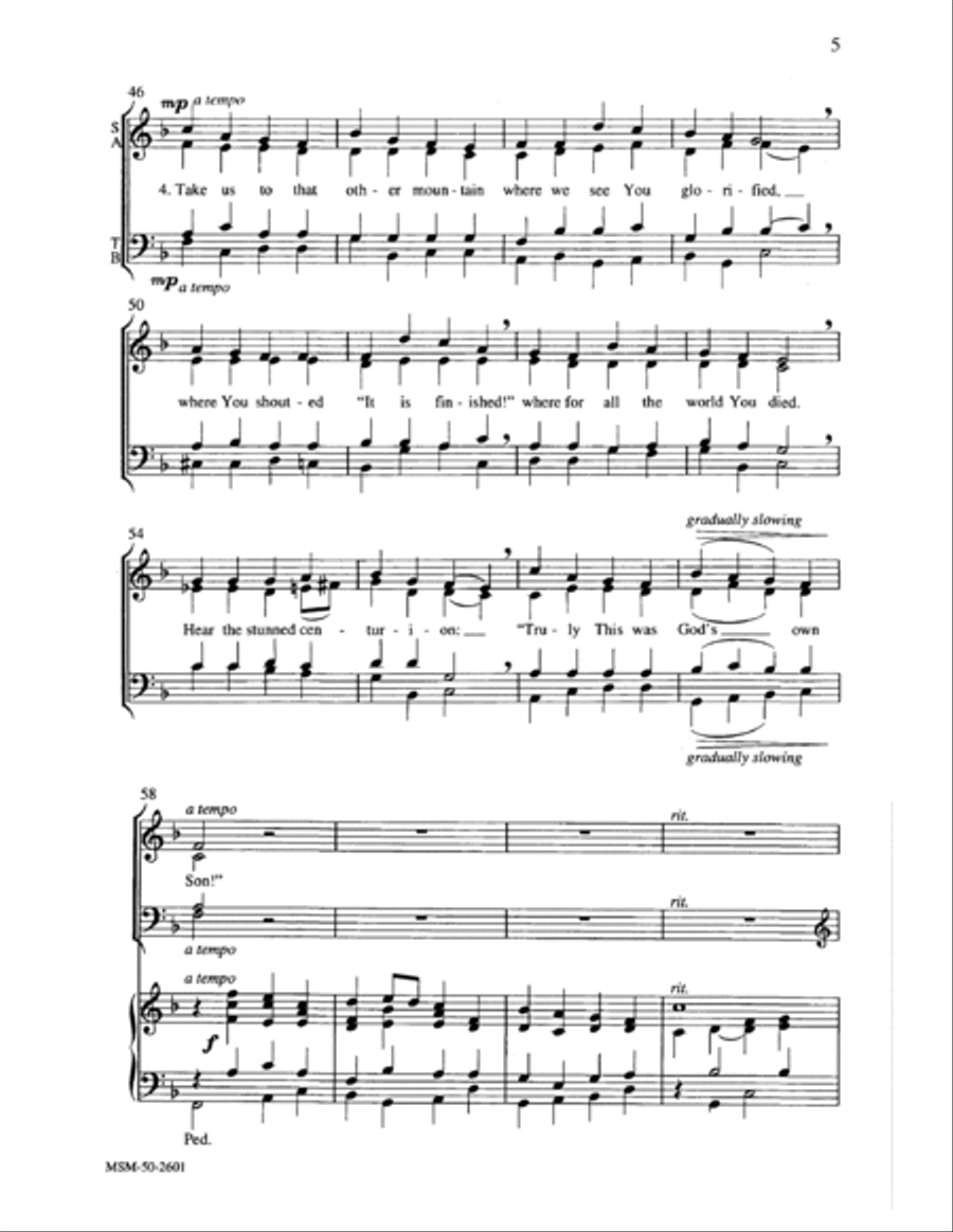 Jesus, Take Us to the Mountain 4-Part scores gallery preview page 4
