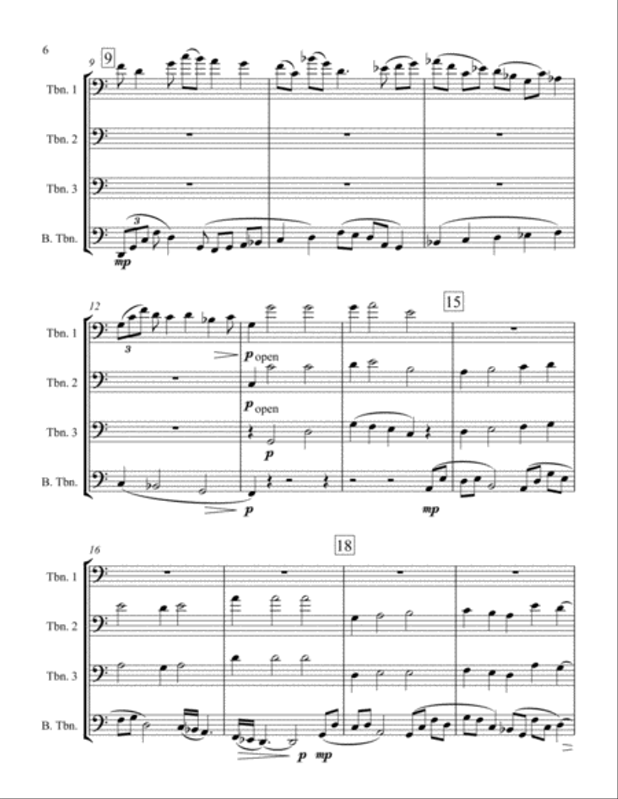 Adages for Trombone Quartet Trombone Quartet scores gallery preview page 6