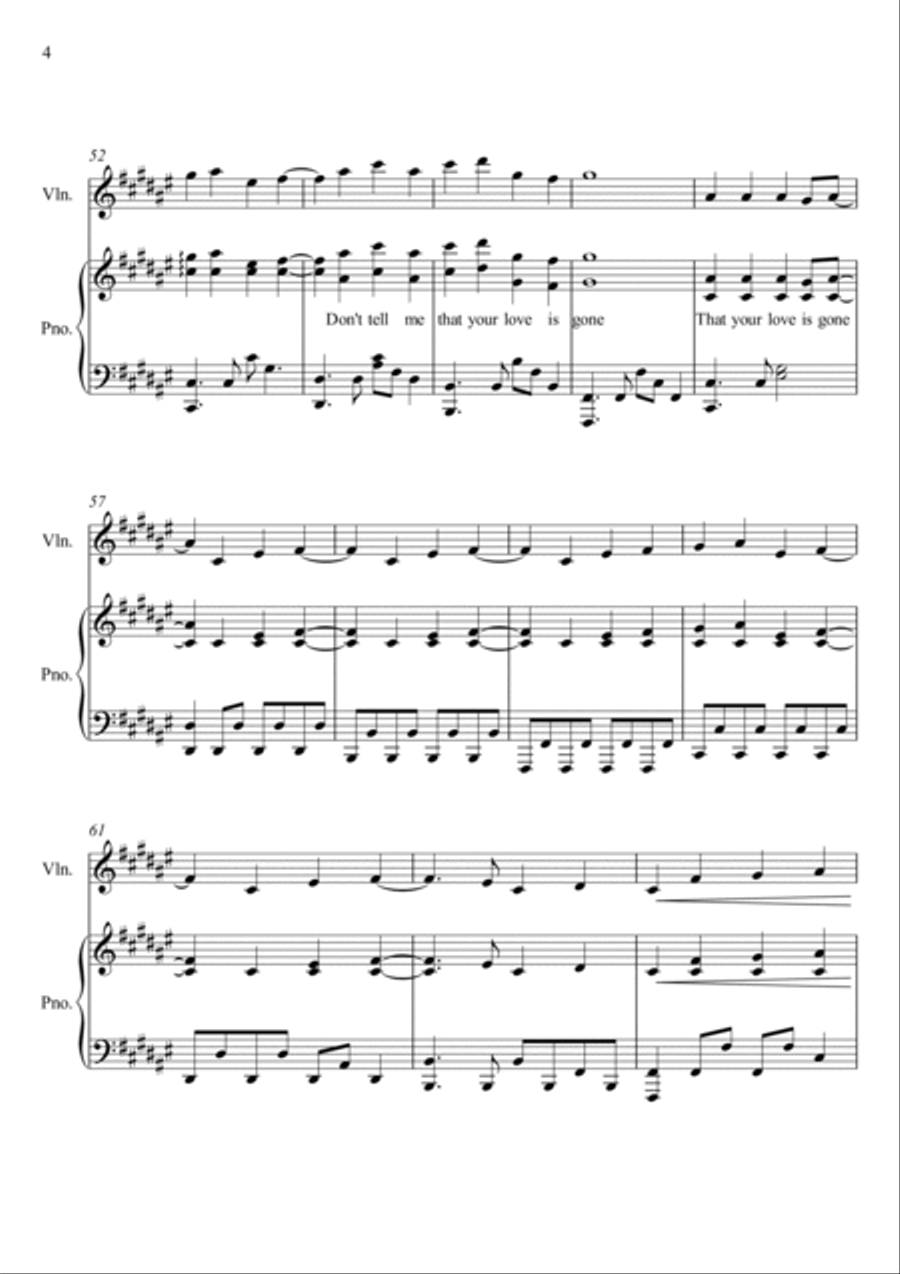 Love Is Gone Violin Solo scores gallery preview page 4
