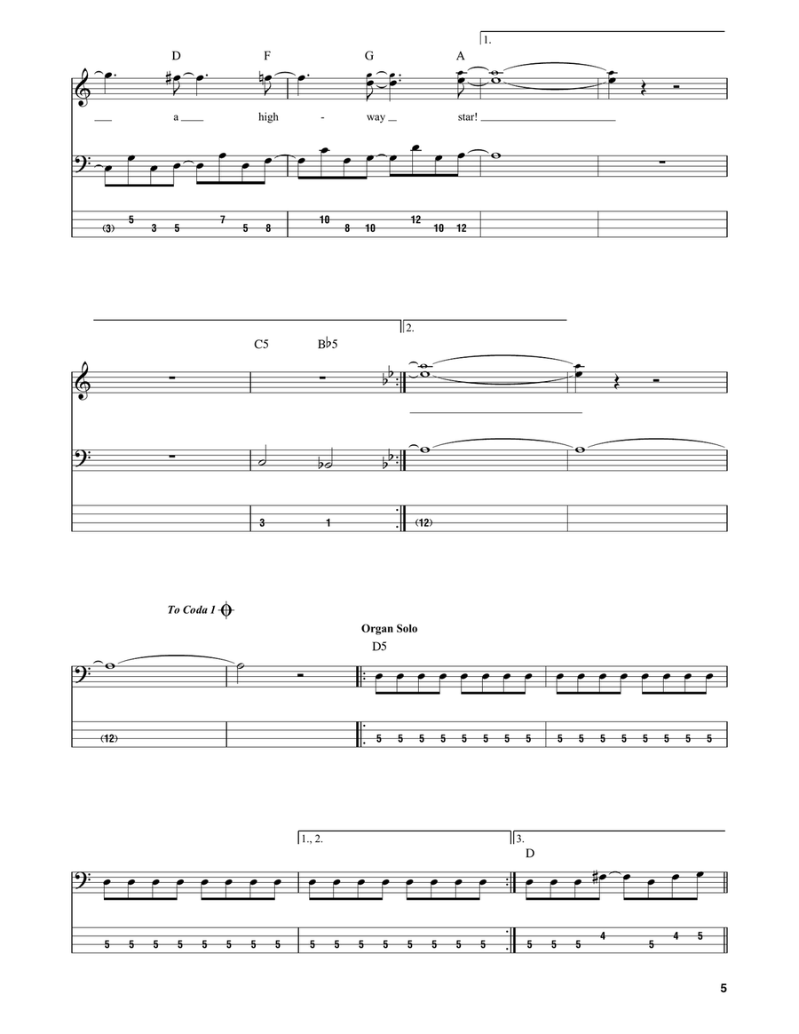 Highway Star Acoustic Guitar scores gallery preview page 5