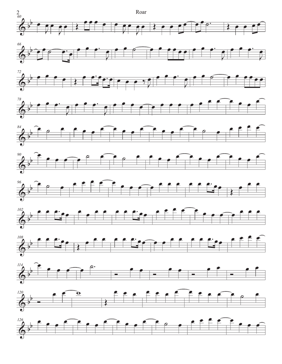Roar Flute Solo scores gallery preview page 2