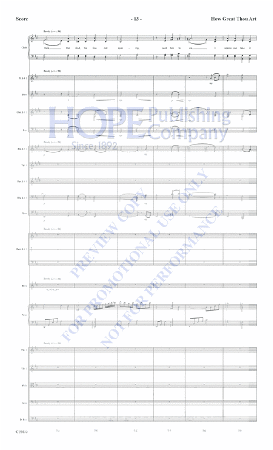 How Great Thou Art How Great Thou Art Choir scores gallery preview page 14