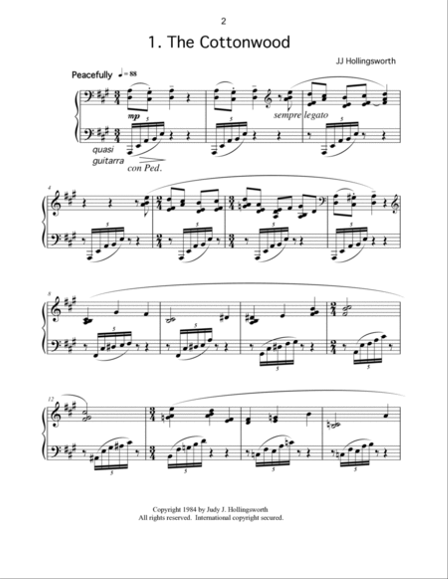 Under The Blue Dome: An American Piano Suite Piano Solo scores gallery preview page 2