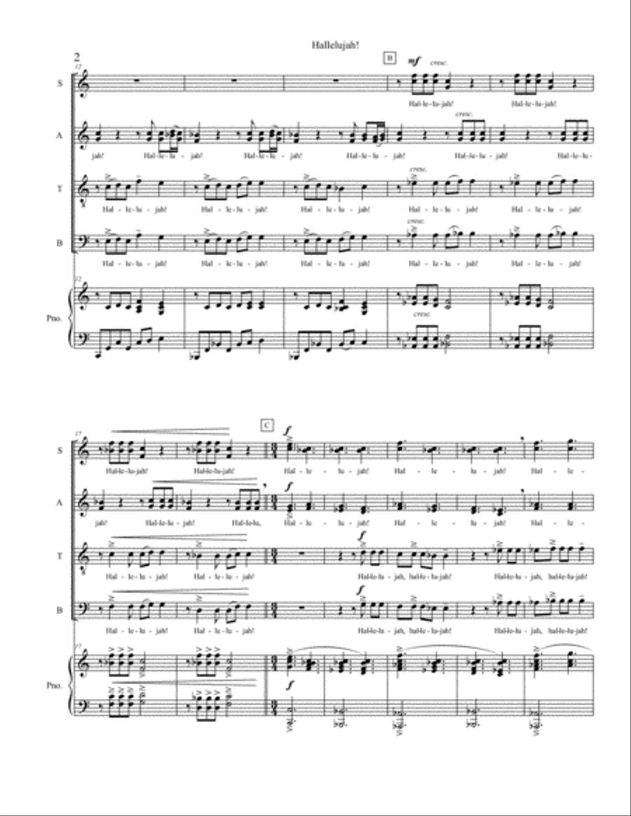 Hallelujah! 4-Part scores gallery preview page 2