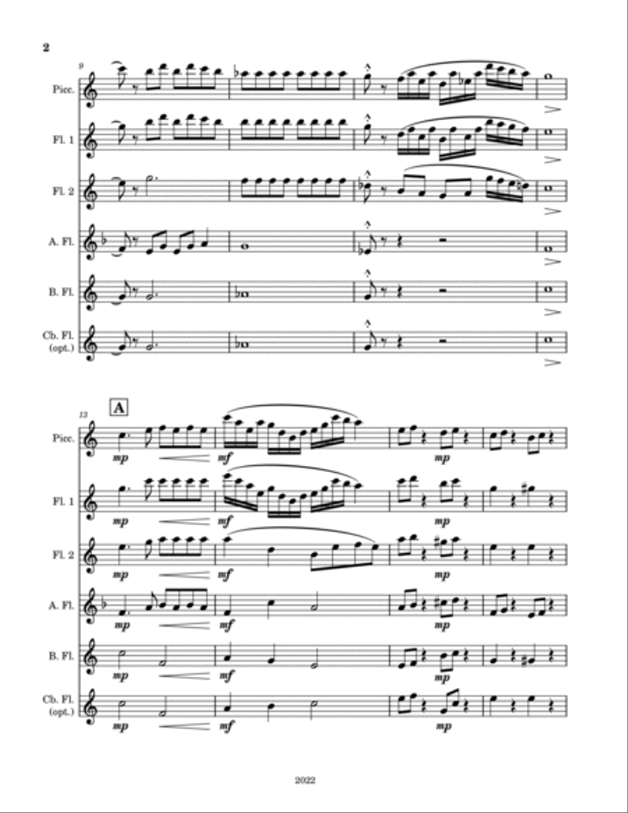 Mellow Sky Mellow Sky Woodwind Ensemble scores gallery preview page 2