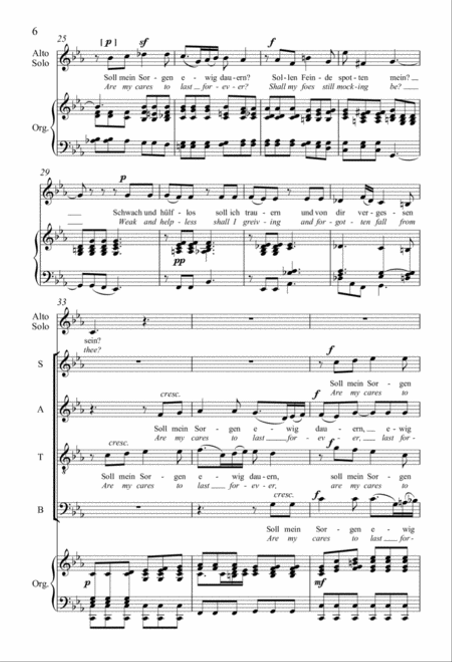 Drei Geistliche Lieder (Three Sacred Songs) 4-Part scores gallery preview page 6